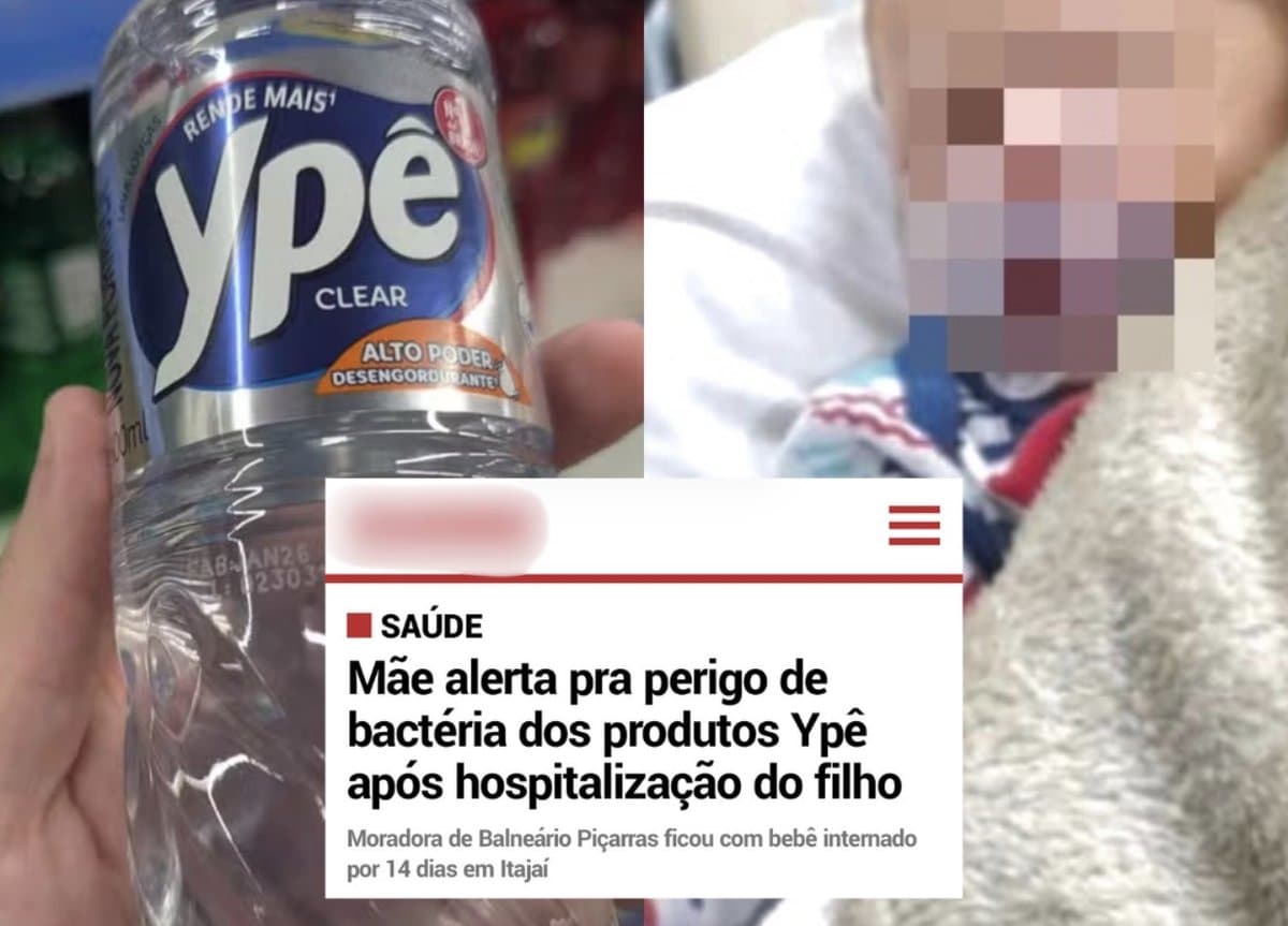 Mãe de bebê internado em SC desmente reportagem que acusou “bactéria dos produtos Ypê”