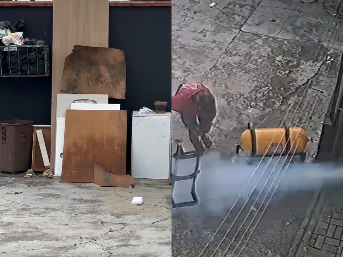 “Meteu no pé e ficamos com o prejuízo”: comerciante de SC conta como morador de rua explodiu cilindro
