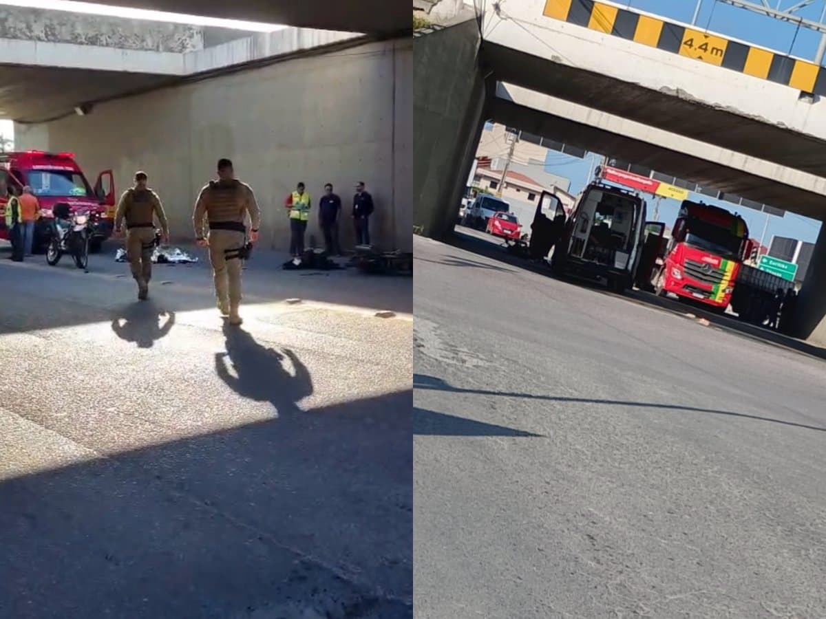 URGENTE: Motociclista morre esmagado por carreta em Tijucas