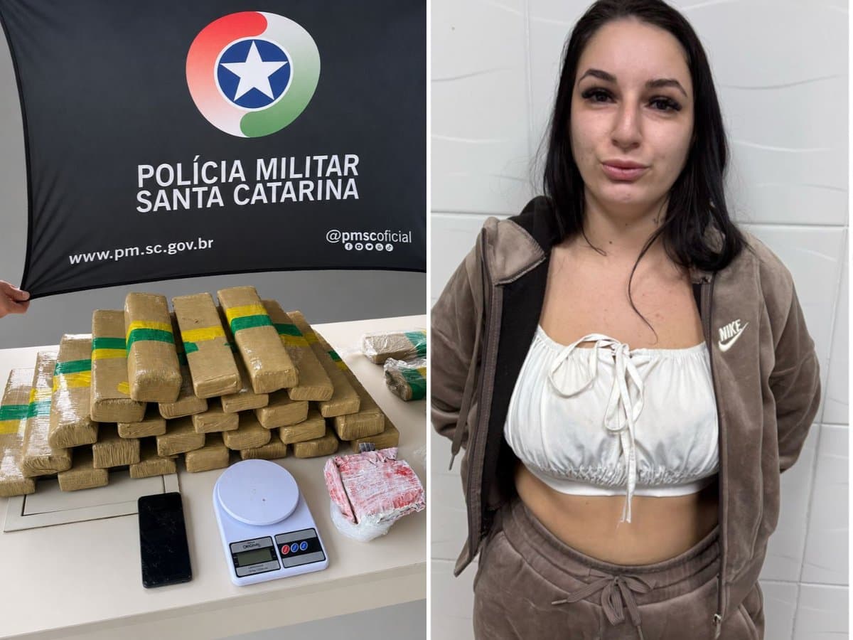 “Princesa do Verde”: Choque prende suspeita de tráfico com 23 kg de maconha em Florianópolis