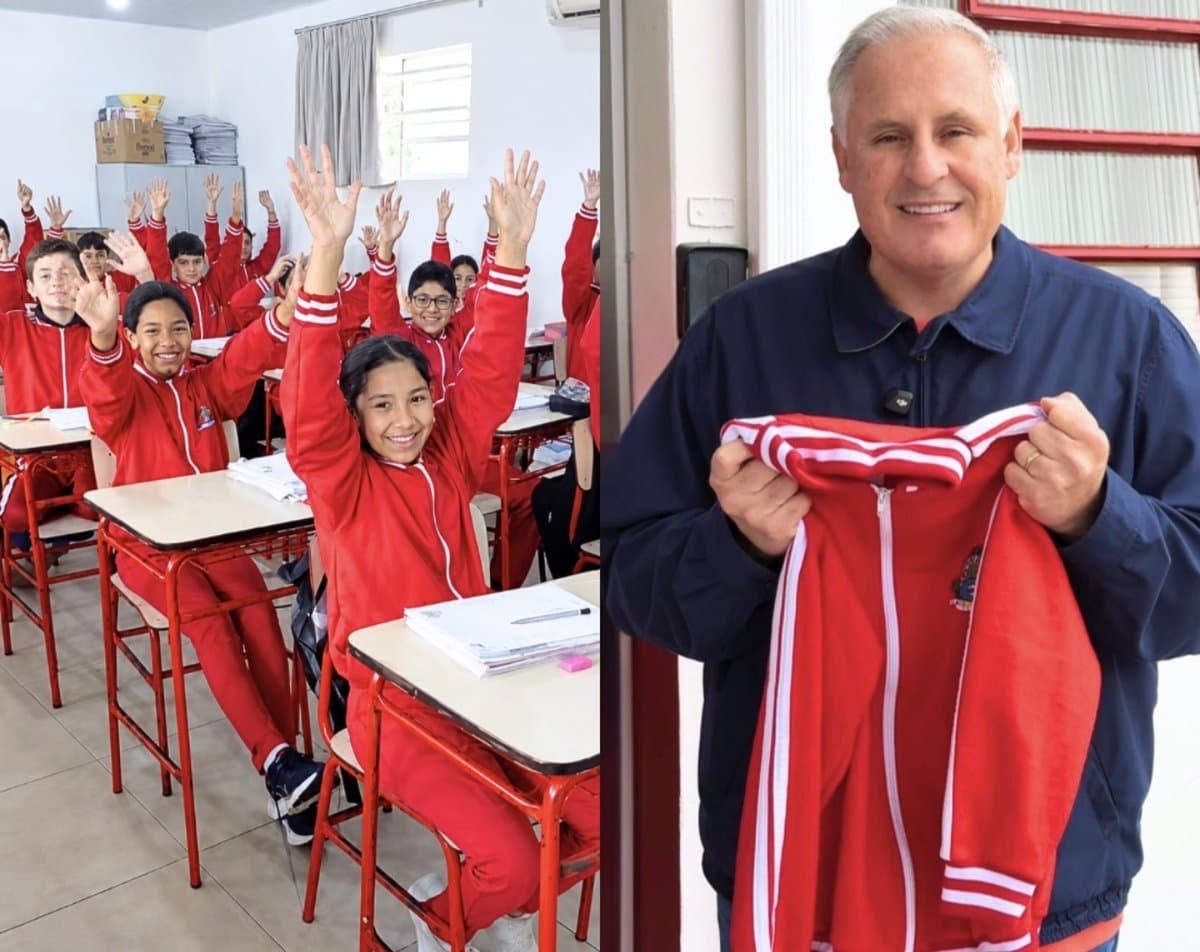 “Ninguém vai estudar com frio”: Tijucas entrega uniformes de inverno para mais de 8 mil crianças