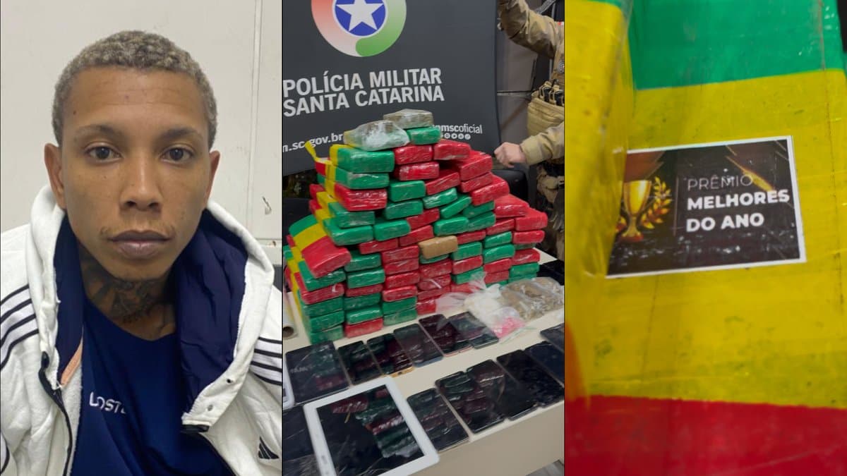 Traficante de Florianópolis com 25 passagens é preso em flagrante com 60 kg de maconha