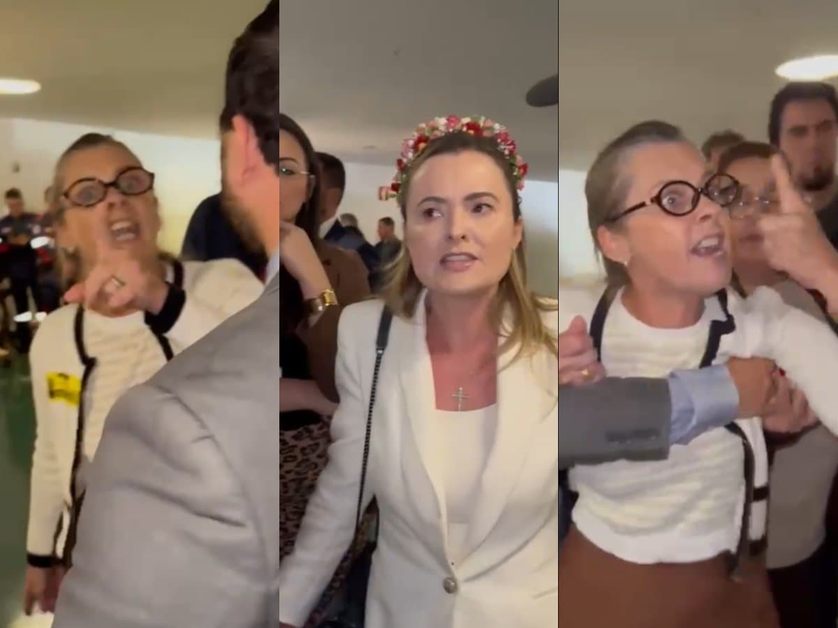 VÍDEO: Aos gritos de “nazista”, sindicalista parte para cima da deputada Júlia Zanatta