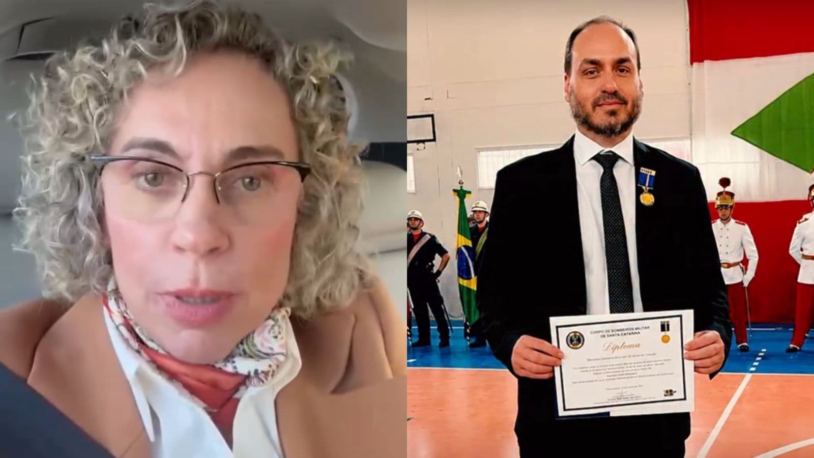 Deputada e líder do PT entra com ação para Carlos Bolsonaro devolver medalha que ganhou do CBMSC