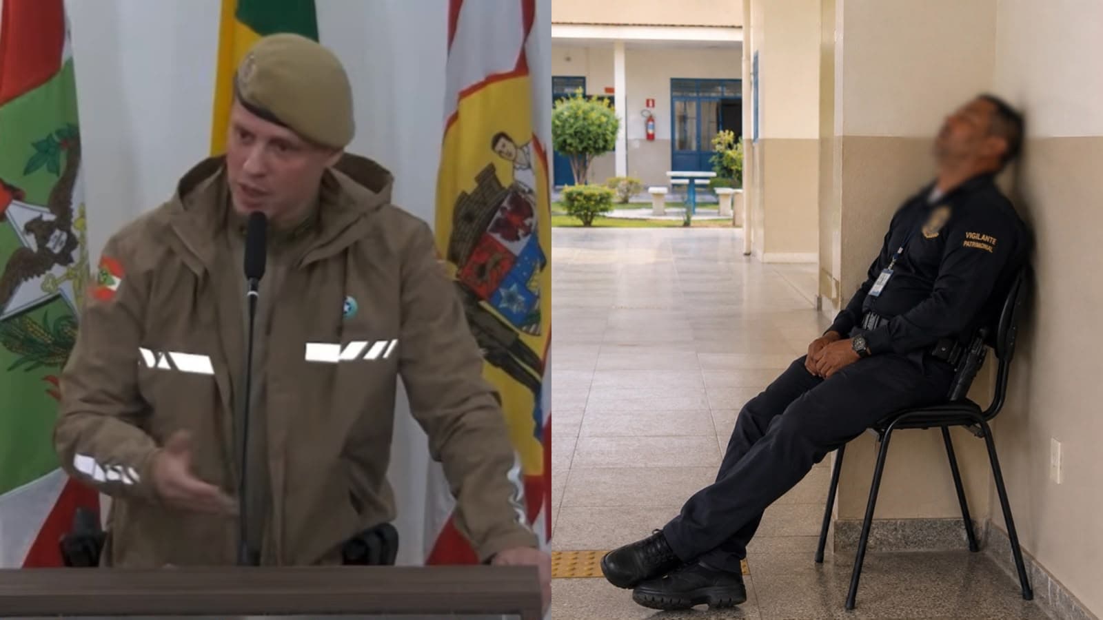 Vigilante dormindo e arma em escola: comandante da PM expõe falhas e Blumenau muda segurança escolar