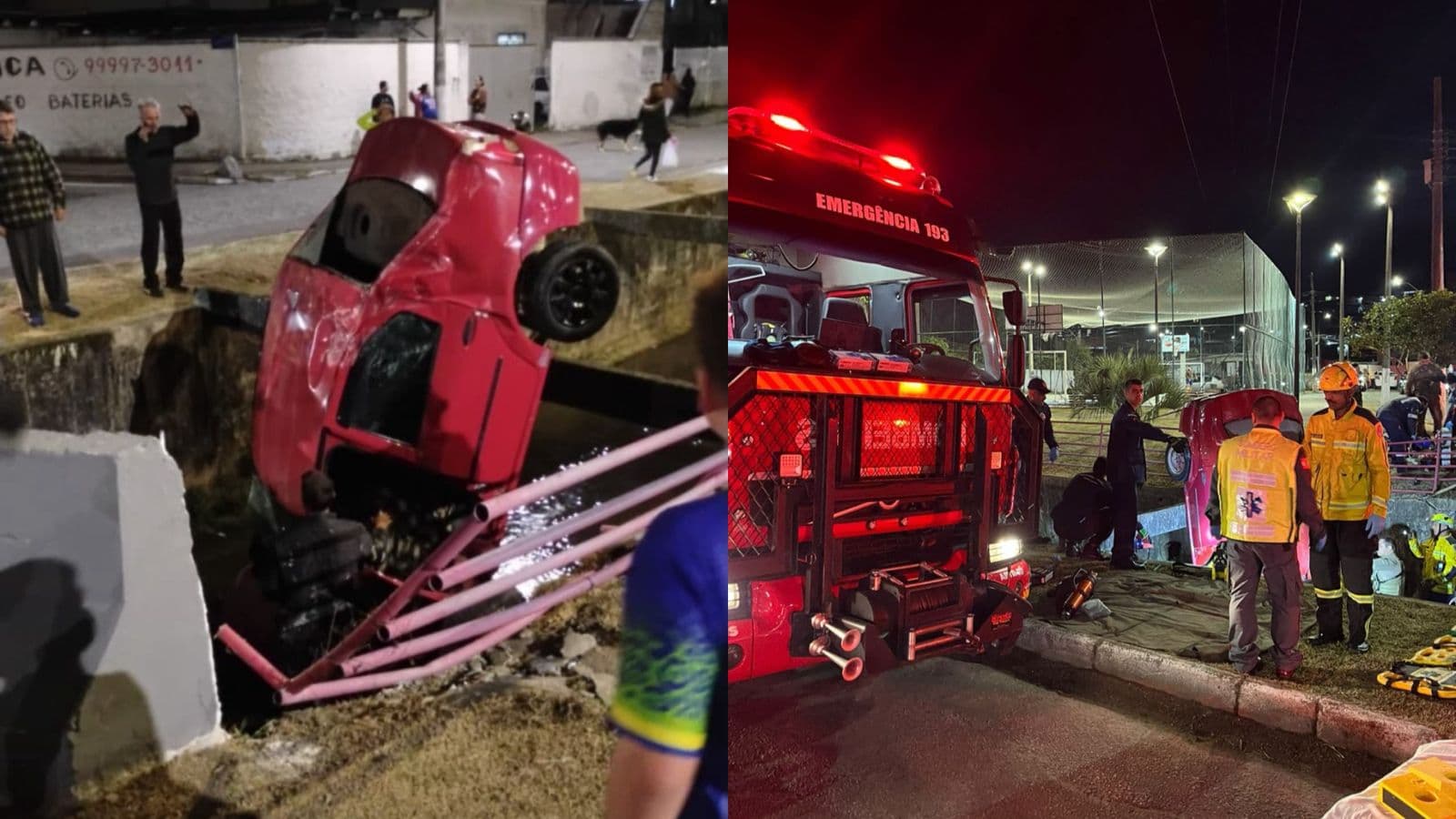 Duas mulheres morrem após veículo perder o freio e capotar dentro de córrego na Grande Florianópolis