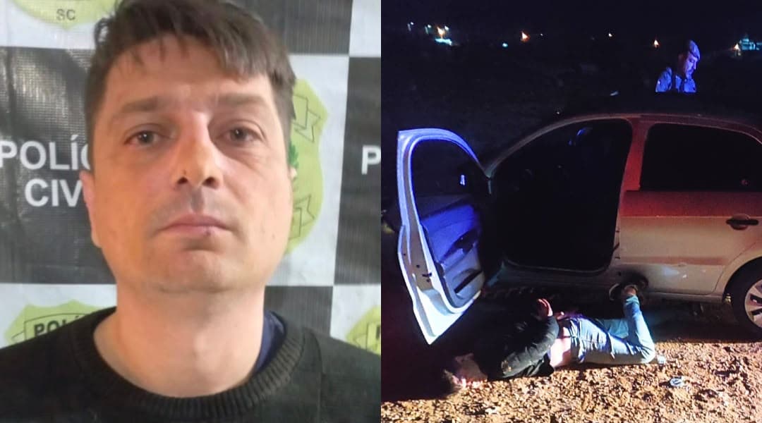 Empresário de Tijucas foge de abordagem, joga carro contra viatura e acaba preso: “no pacotinho”