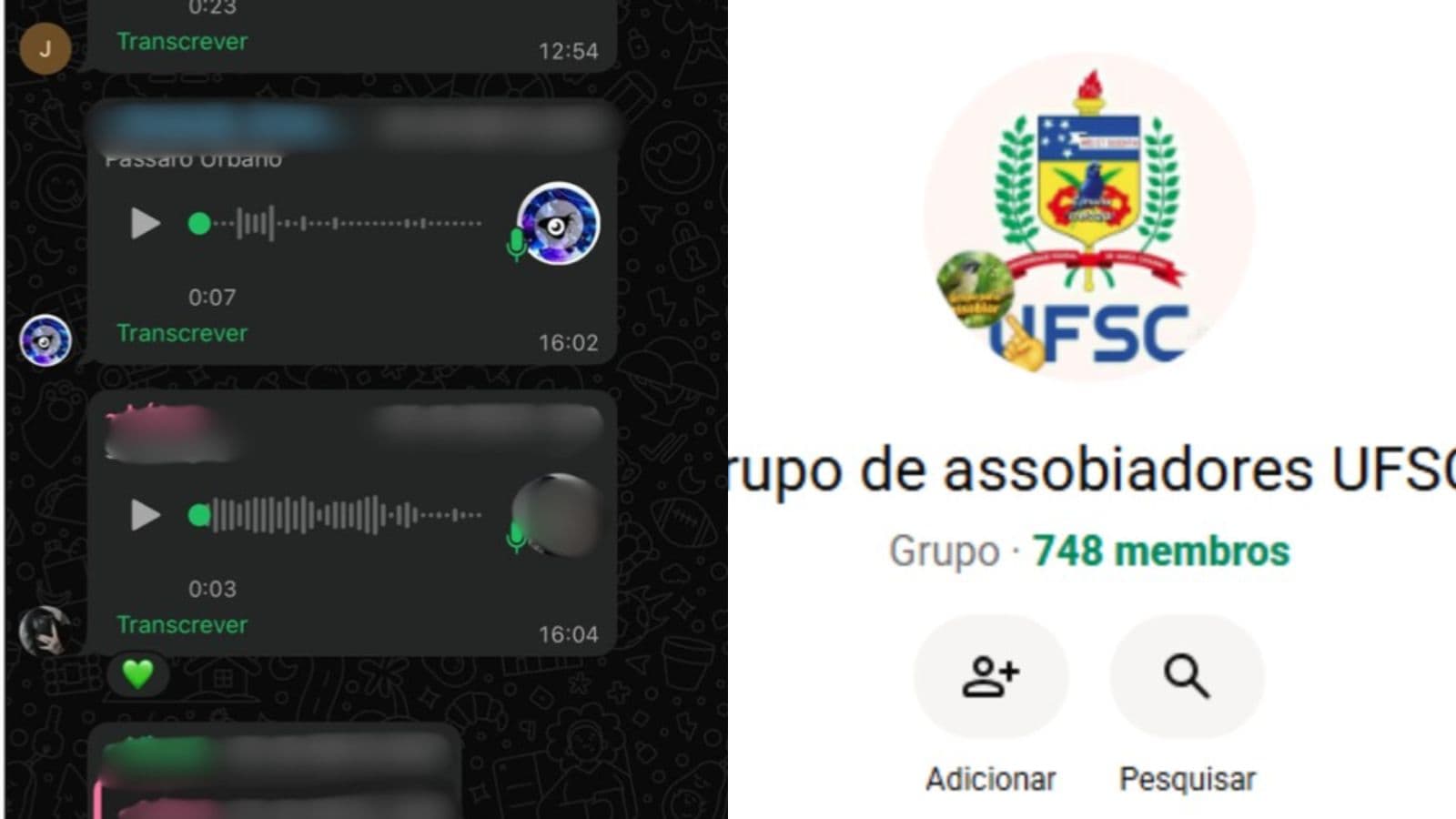 “Mais de 700 membros”: estudantes da UFSC criam grupo de WhatsApp onde só vale assobiar e quem digita é banido