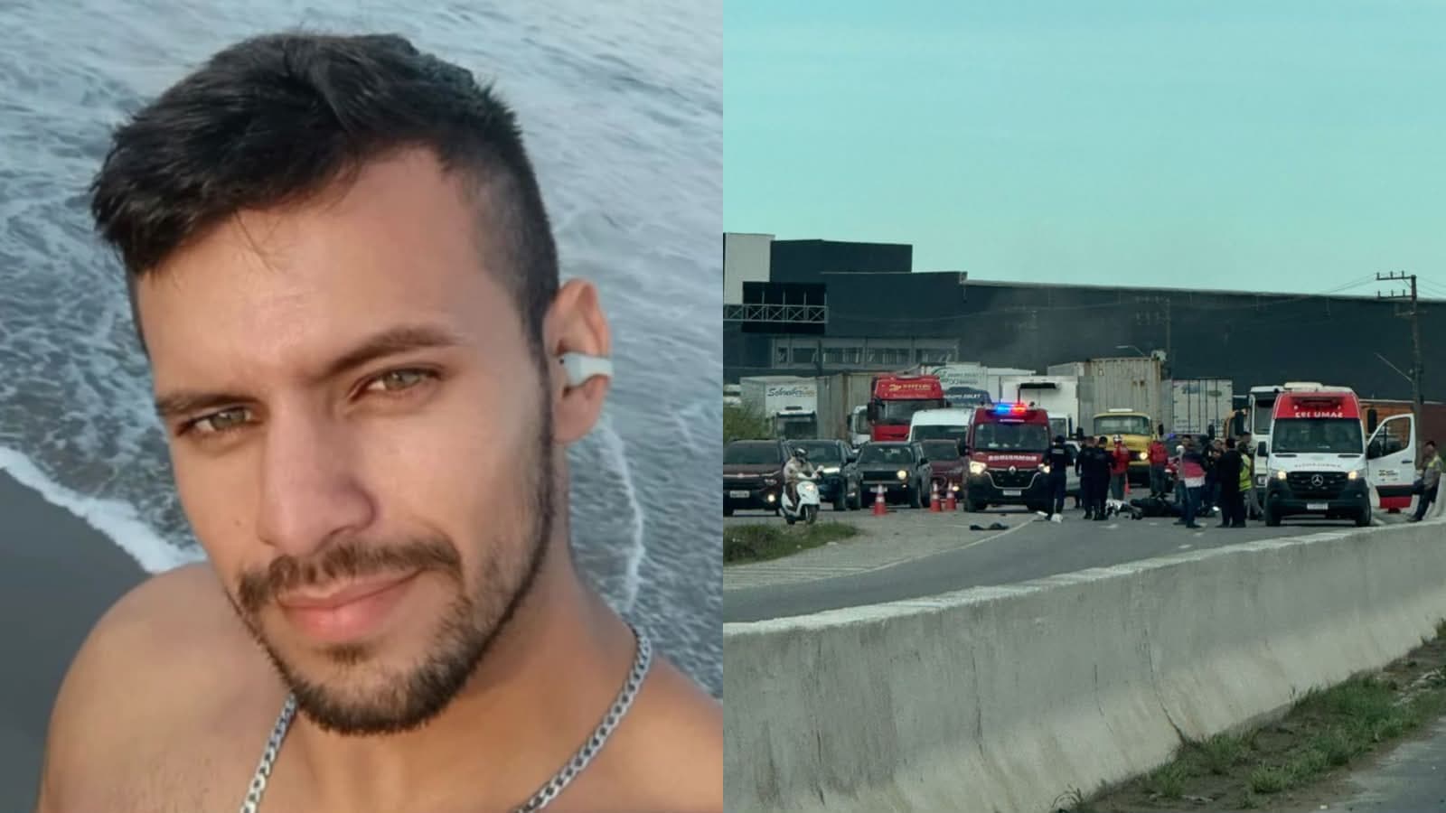 Identificado o motociclista de 29 anos que morreu em colisão com caminhão na BR-470, em Navegantes