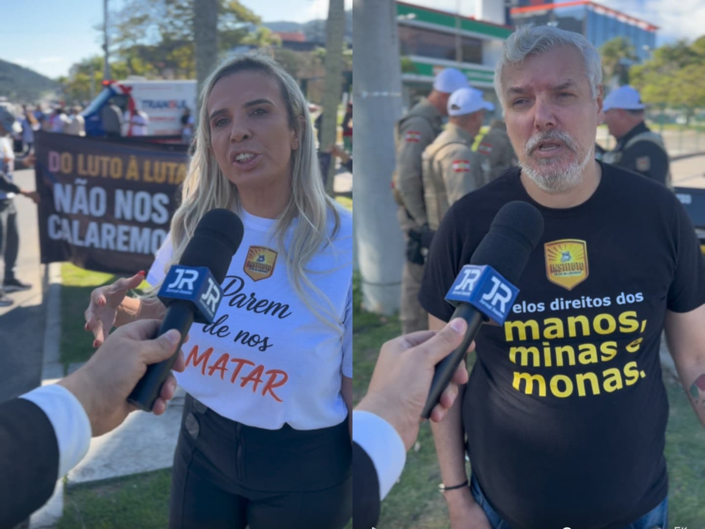 Manifestação em Florianópolis acusa a PMSC de “execuções” e pede “justiça” por mortos em confrontos
