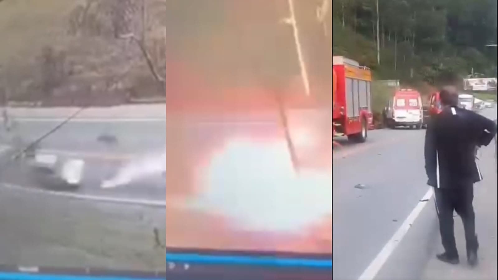 Moto explode e vira “bola de fogo” após colisão violenta no Vale do Itajaí
