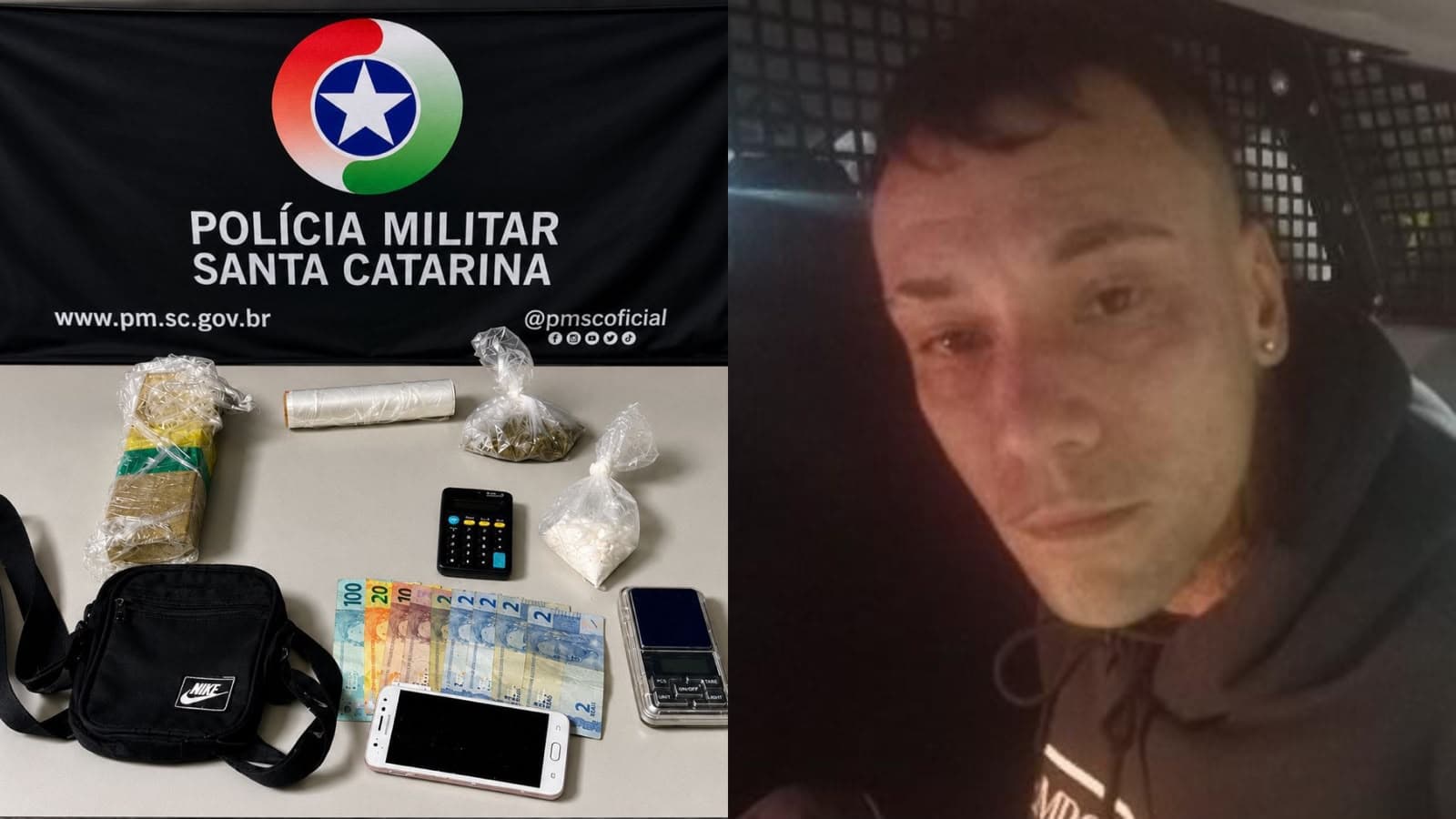 Mulher revela tráfico do companheiro e relata ameaça de ser queimada viva com o filho em Biguaçu