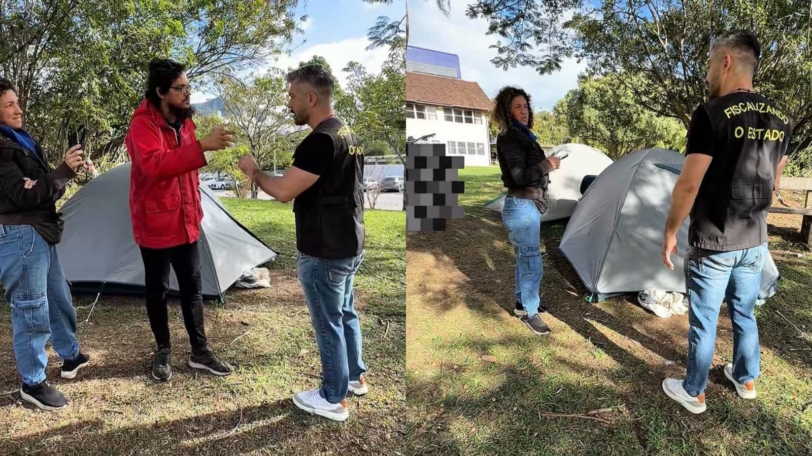 “Não tem nada de precário”: diz acampado sobre crianças vivendo em barracas na UFSC em Florianópolis