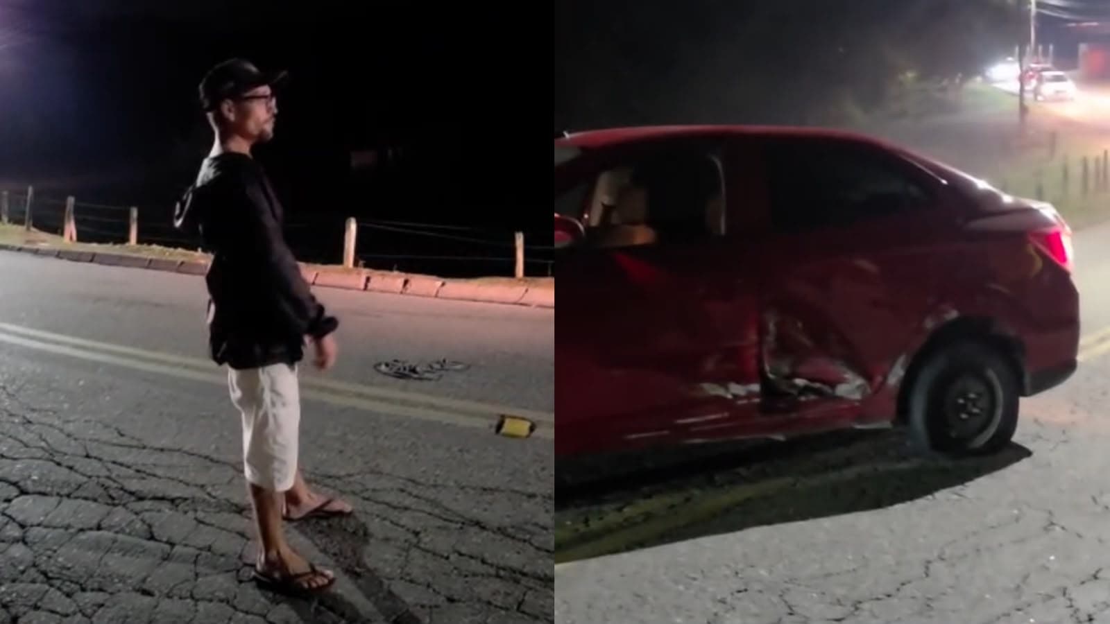 “Pode vir que tô certo”, diz motorista após causar acidente e quase não parar em pé em SC