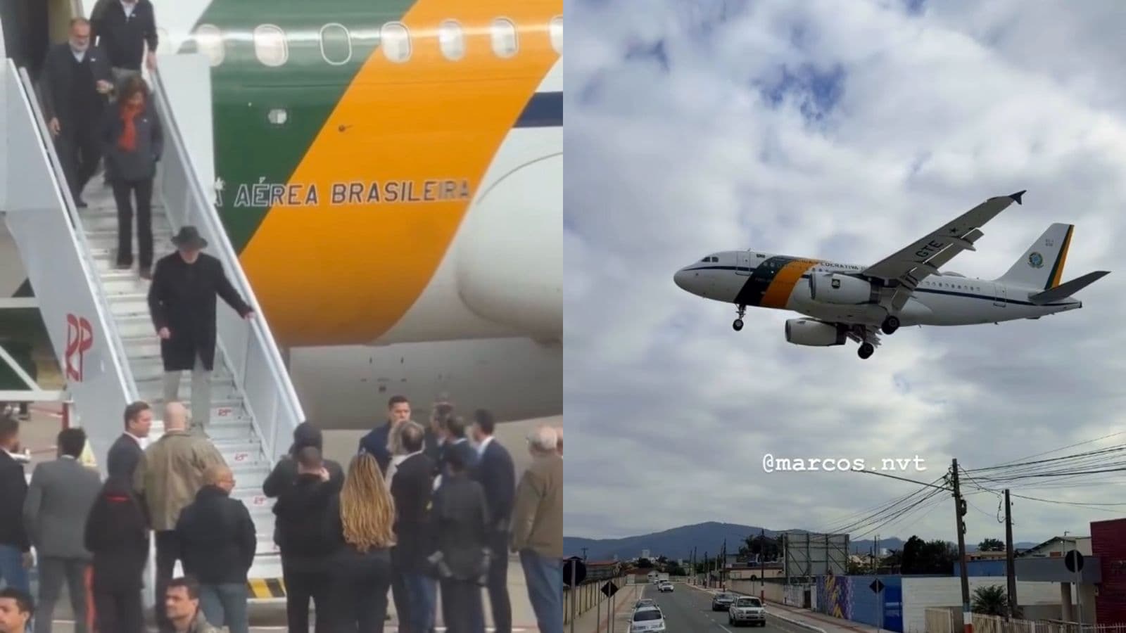 “Em solo catarinense”: presidente Lula da Silva acaba de desembarcar em Navegantes para agenda em Itajaí