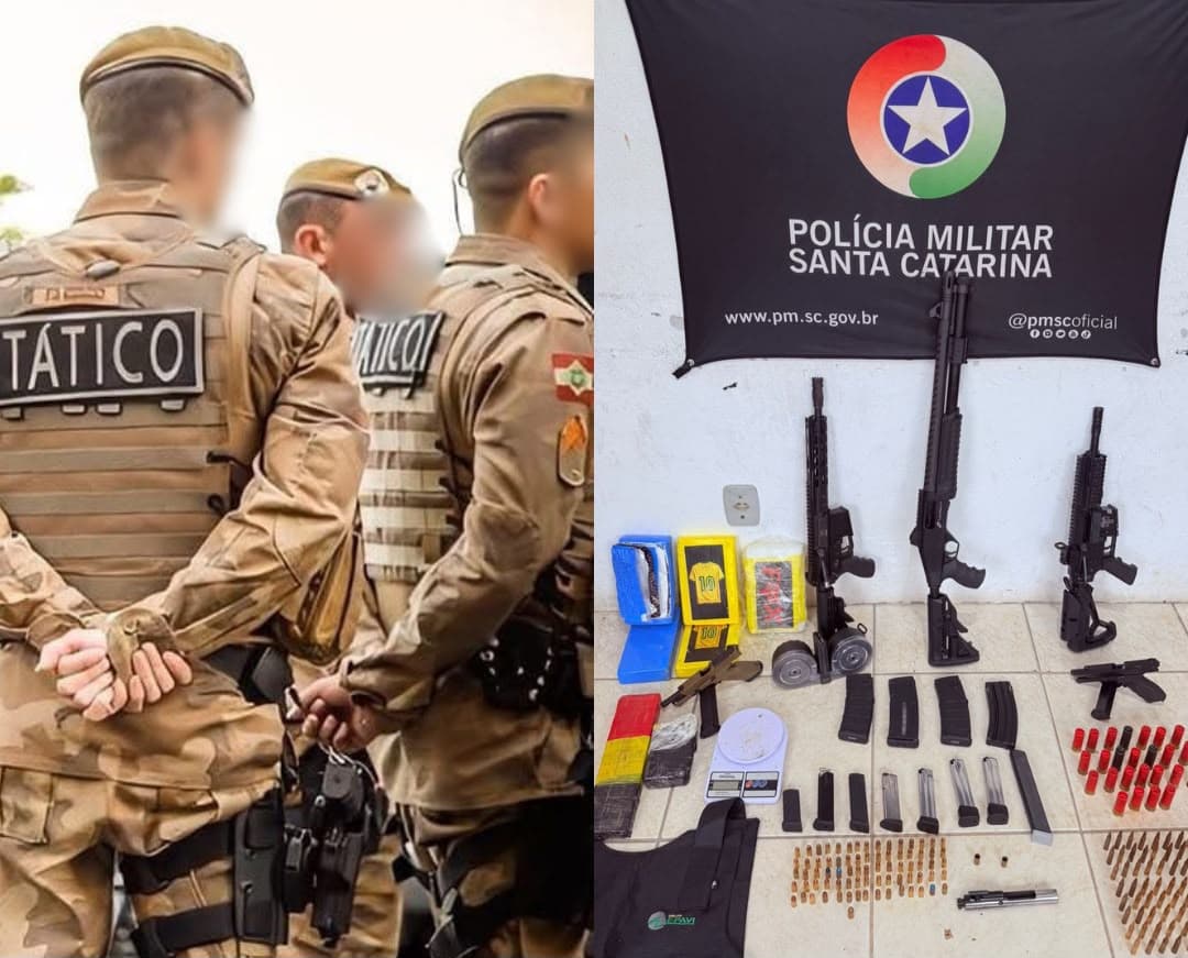 “Senhora das Armas”: mulher é presa com arsenal de guerra na Grande Florianópolis
