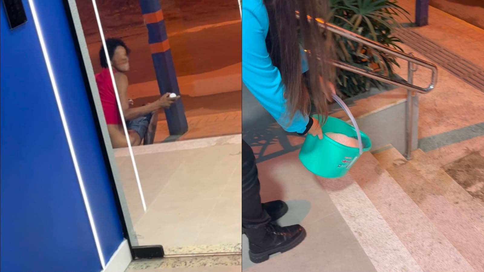 “O que tem?”, diz usuária de drogas flagrada urinando na porta de agência de viagens em Itapema