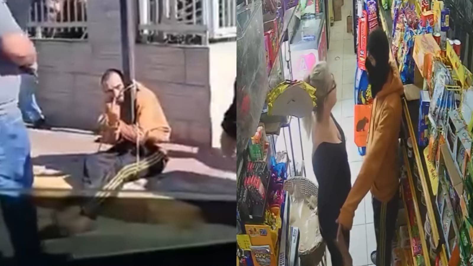 Assaltante ataca mulher em SC e acaba amarrado em placa de sinalização: “Me ferrei”