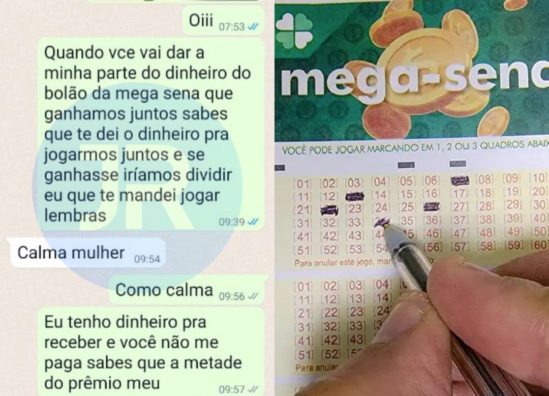 “Calma mulher”: print de WhatsApp fez a justiça mandar ex dividir prêmio da Mega-Sena em Blumenau
