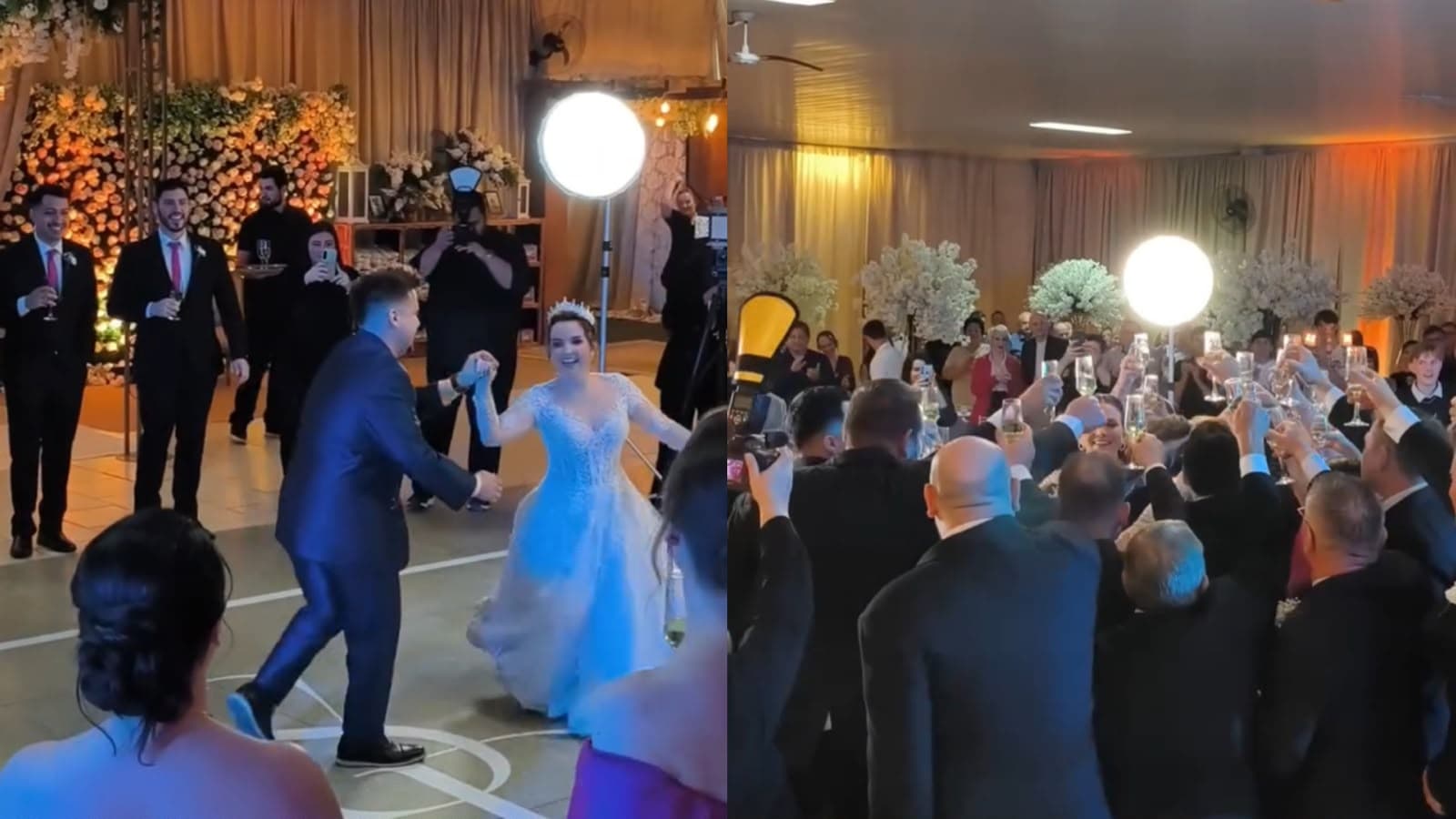 Casal de Santa Catarina vira sensação nas redes ao trocar valsa clássica por som de bandinha