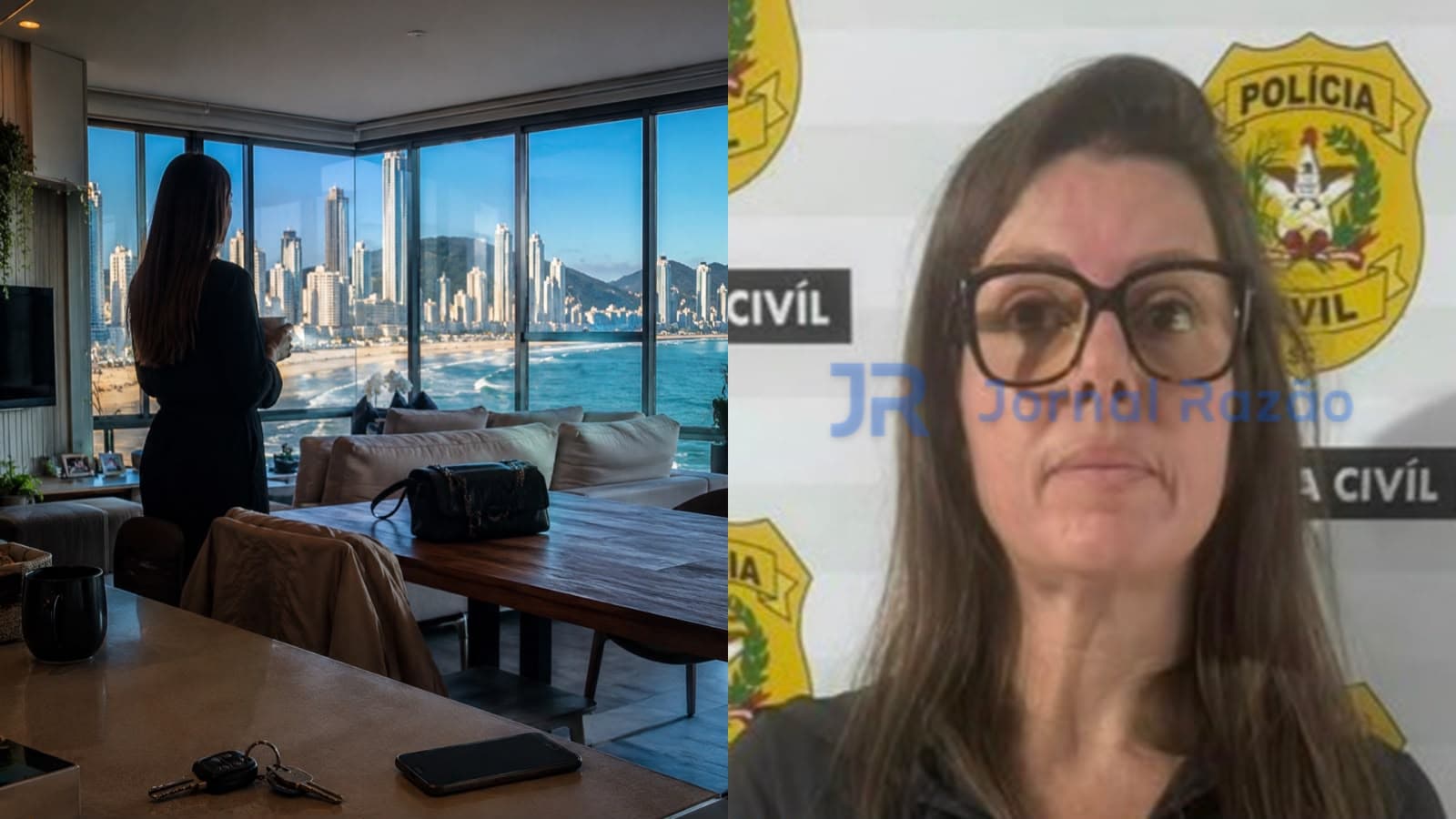 Corretora flagrada morando em apartamento de cliente em BC já tinha registros por supostos golpes