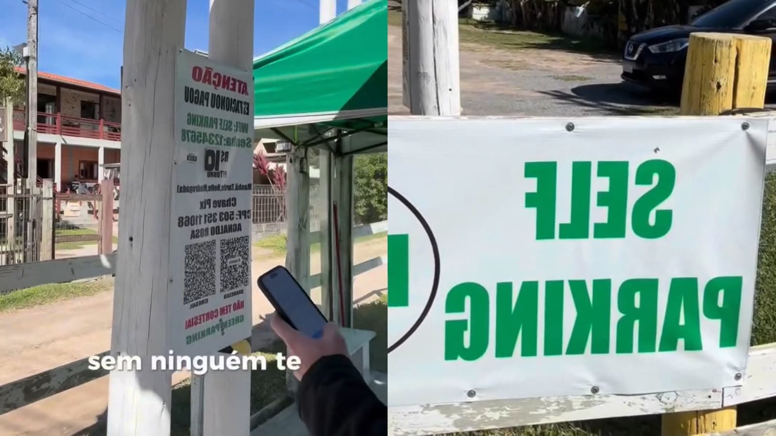 Sem cancela, sem funcionário e sem catraca: como funciona o estacionamento na confiança de Imbituba