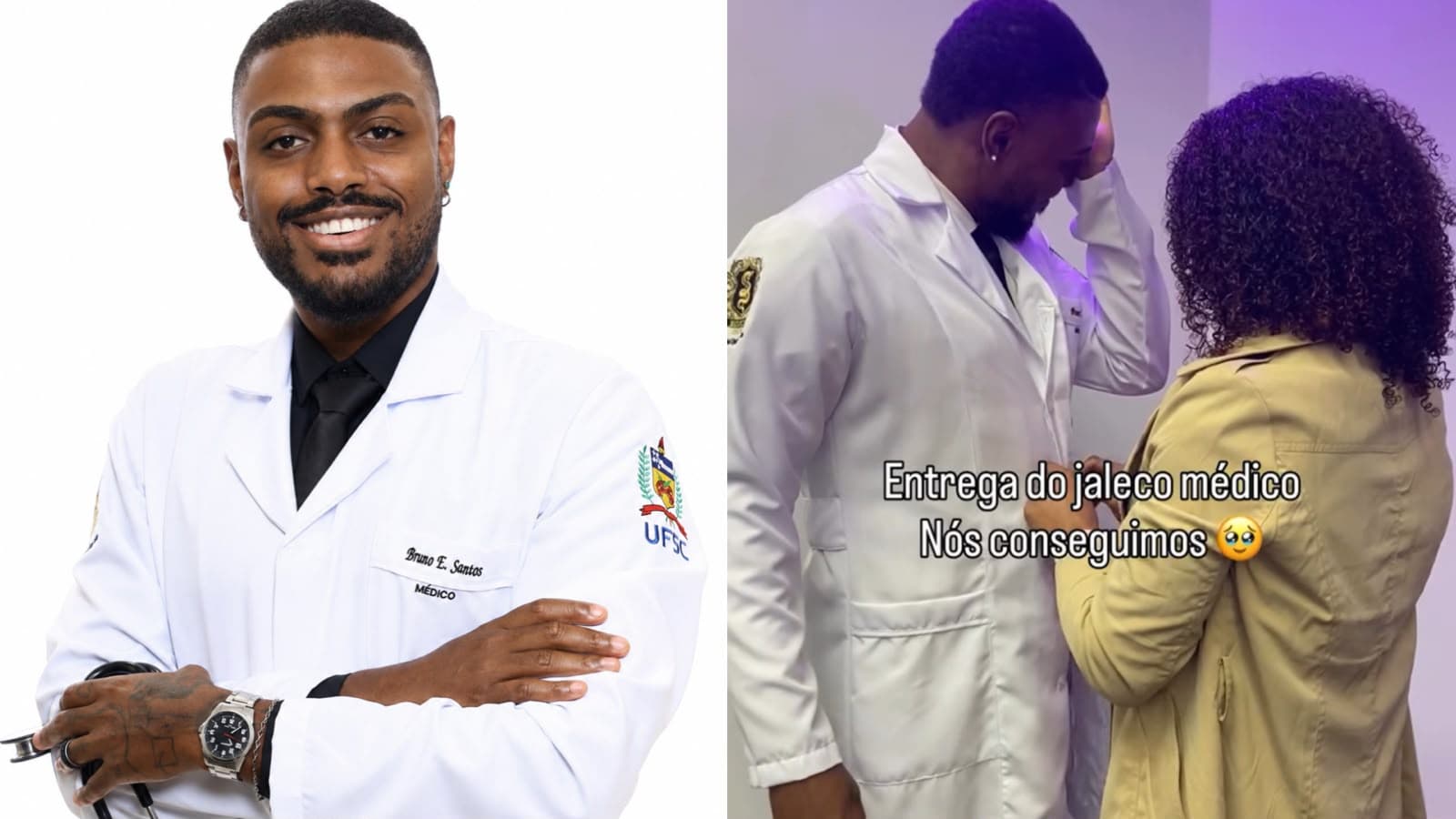 Do uniforme da limpeza ao jaleco branco de doutor: ex-faxineiro se forma médico em Santa Catarina