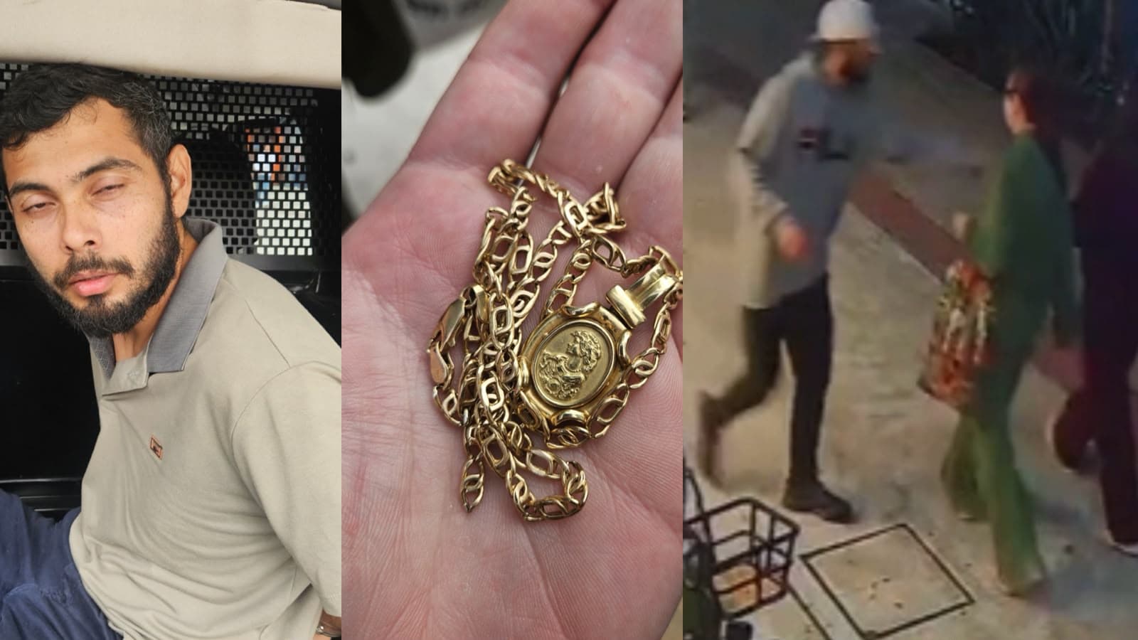 Homem arranca cordão de ouro de R$ 25 mil do pescoço de mulher e é capturado em BC