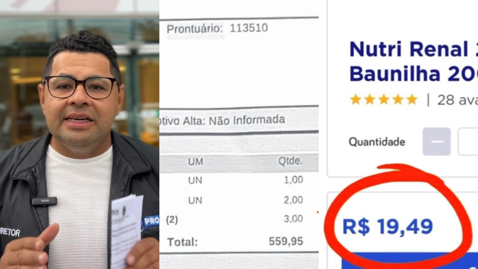 Hospital de Florianópolis cobra quase 10 vezes mais por suplemento de paciente na UTI; irmã denunciou