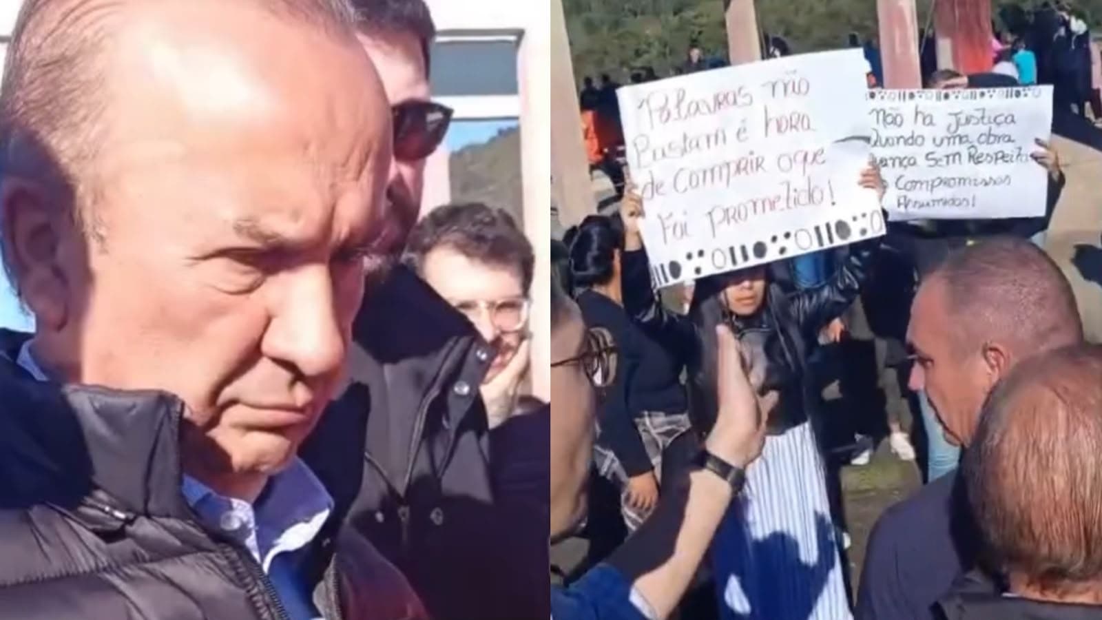Jorginho manda cacique indígena “à merda” durante protesto na maior barragem de SC