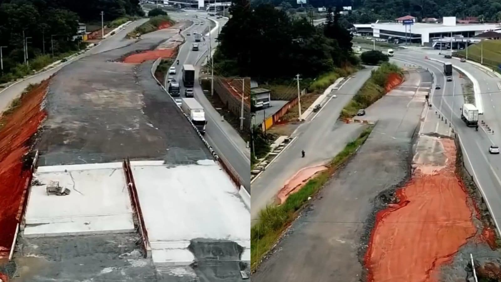 “Máquinas e trabalhadores sumiram”: moradores acusam abandono das obras na BR-470 em Blumenau