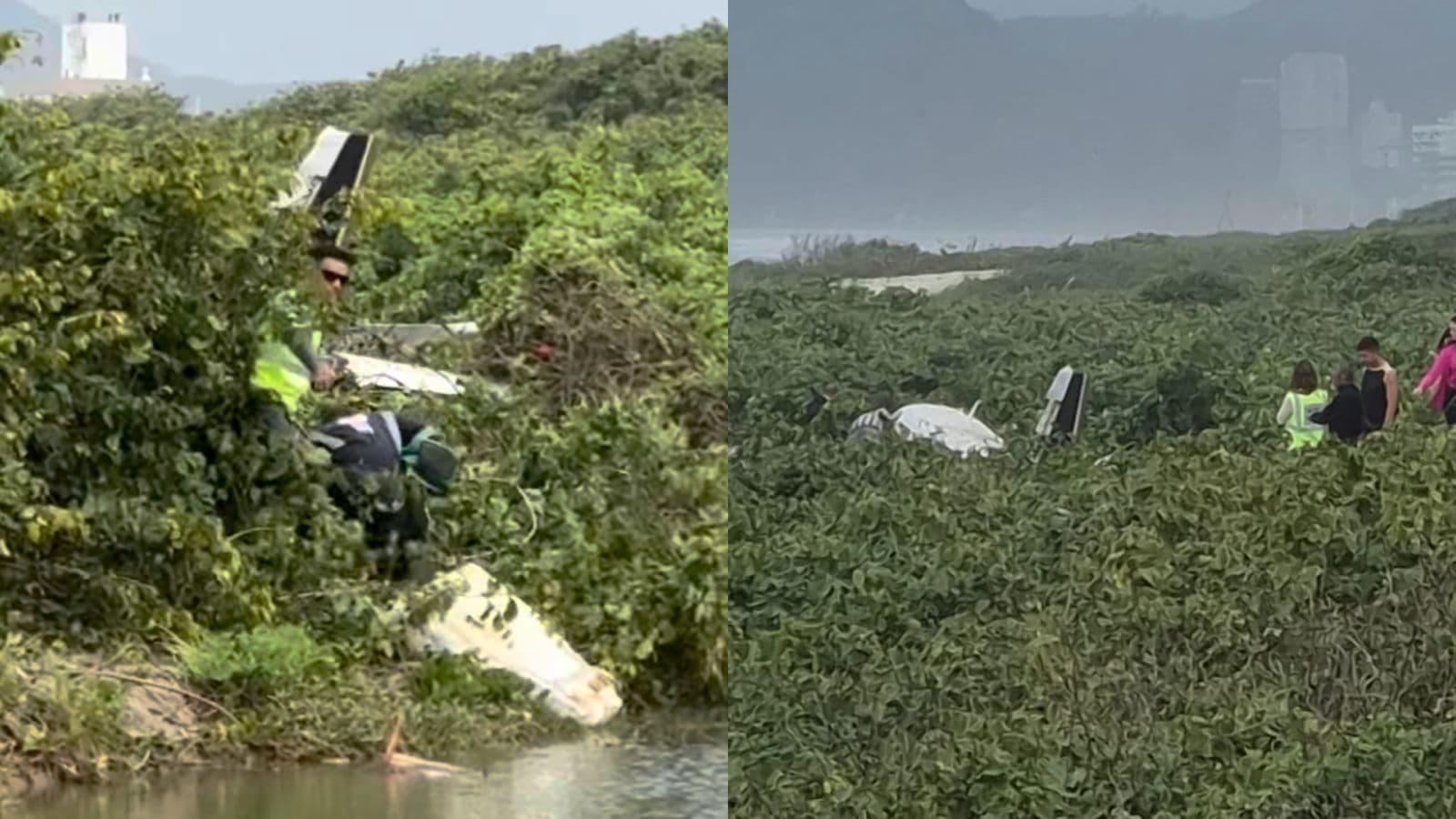 Queda de aeronave de pequeno porte mobiliza bombeiros e SAMU na Meia Praia