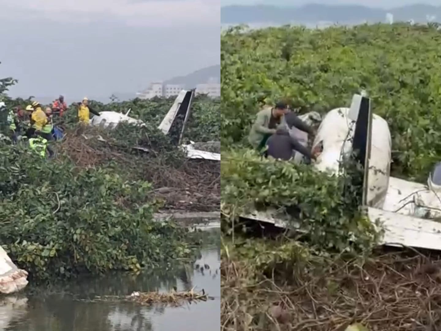 Vítimas de queda de avião de pequeno porte em Navegantes estão gravemente feridas, diz CBMSC