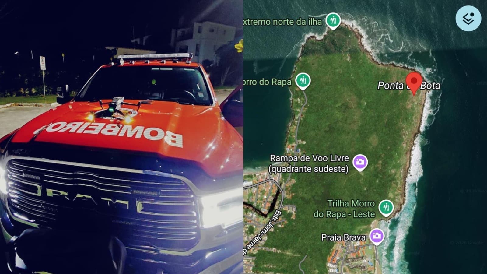 Pescador de 42 anos desaparece no costão da Praia Brava, em Florianópolis; veículo é encontrado estacionado