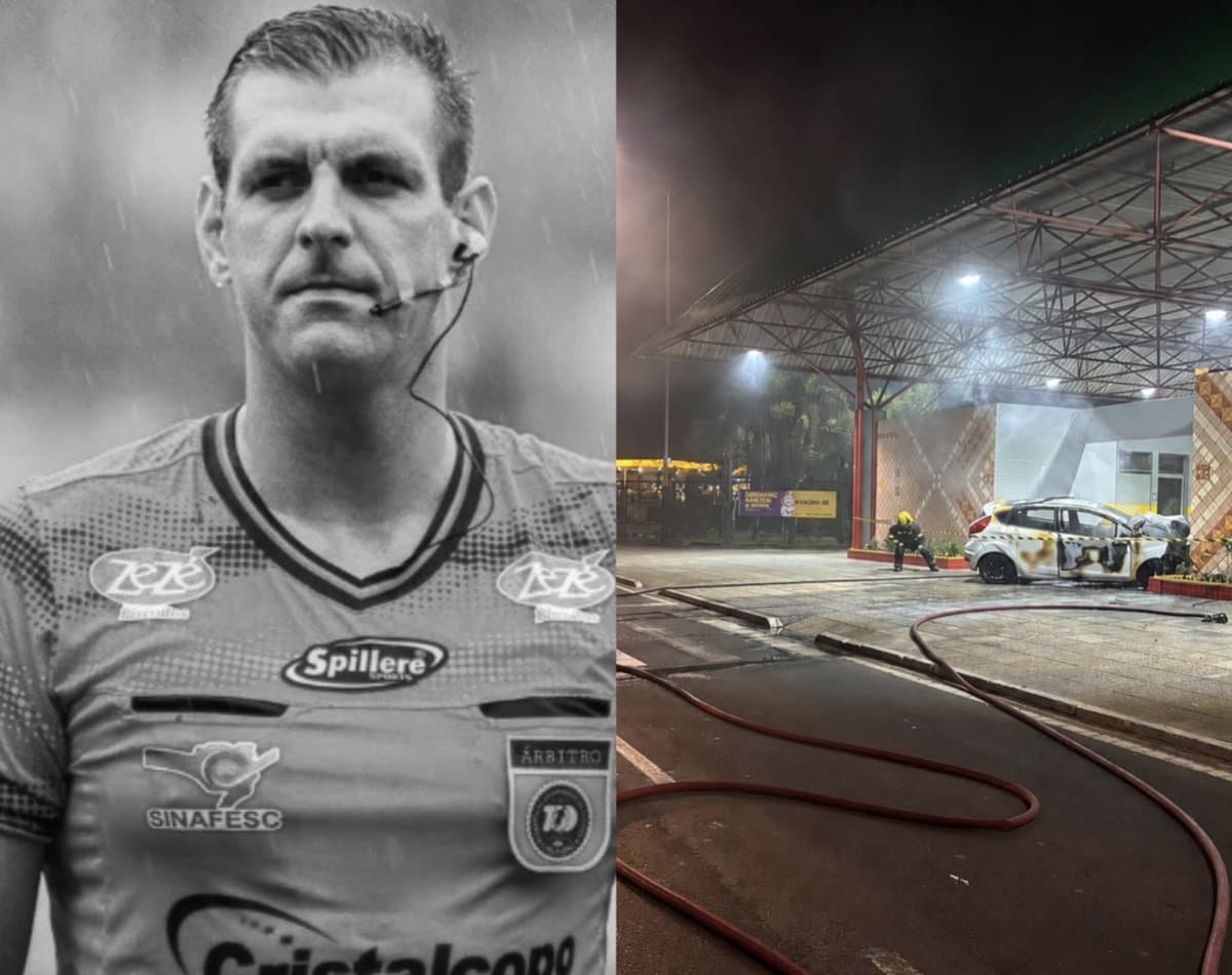 Árbitro da Federação Catarinense de Futebol morre carbonizado após carro bater contra terminal urbano em SC