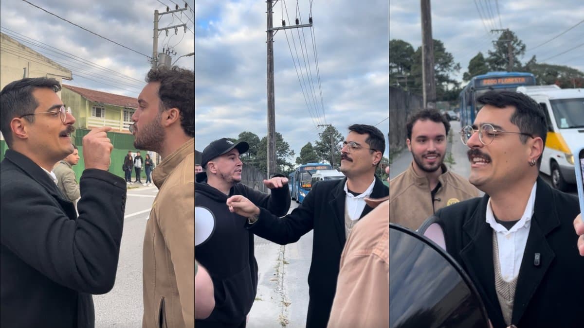 Vereador do PSOL tenta arrancar megafone e provoca confusão em ato contra escola cívico-militar em SC