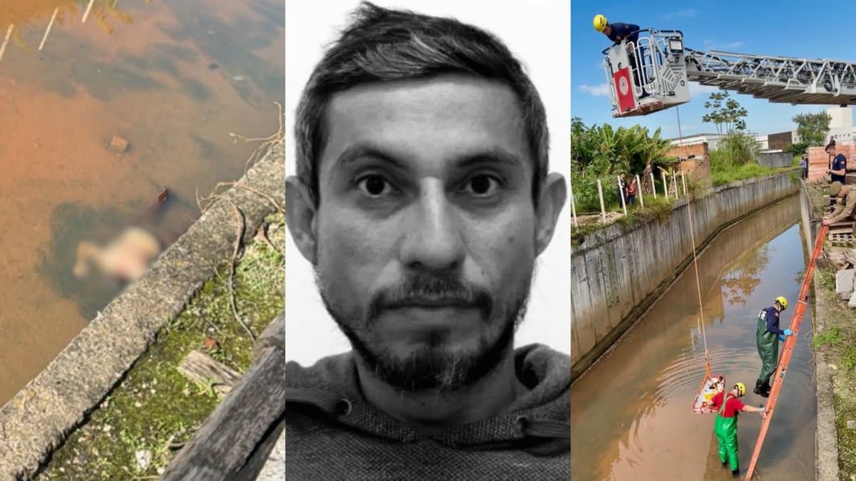 Mistério: identificado o homem de 38 anos encontrado morto dentro de rio em área movimentada de Criciúma