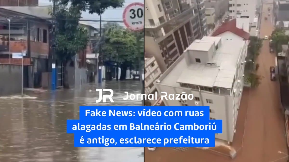 Fake News: vídeo com ruas alagadas em Balneário Camboriú é antigo, esclarece prefeitura