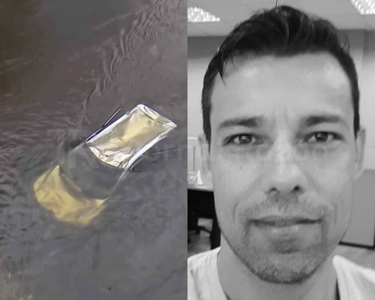 Identificado o homem de 42 anos que morreu preso ao cinto após carro cair de ponte em rio de Joinville