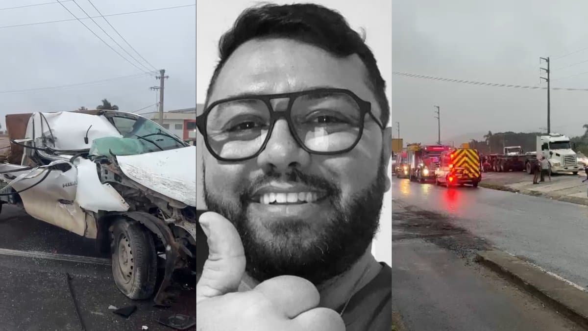 “Voltava do trabalho”: atingido por veículo, homem cai da moto e morre atropelado por caminhão em SC