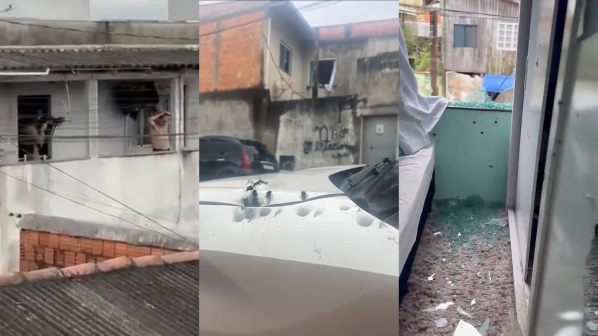 Imagens mostram prisão de atirador em Itajaí e o rastro de disparos dentro da casa transformada em “trincheira”