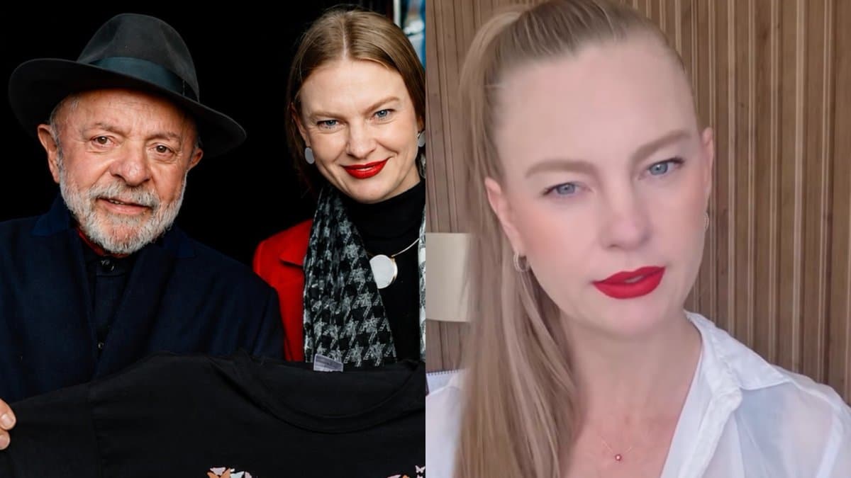 Jaciara Machuga, candidata do PT a deputada estadual por SC, ao lado do presidente Lula e em vídeo publicado nas redes sociais