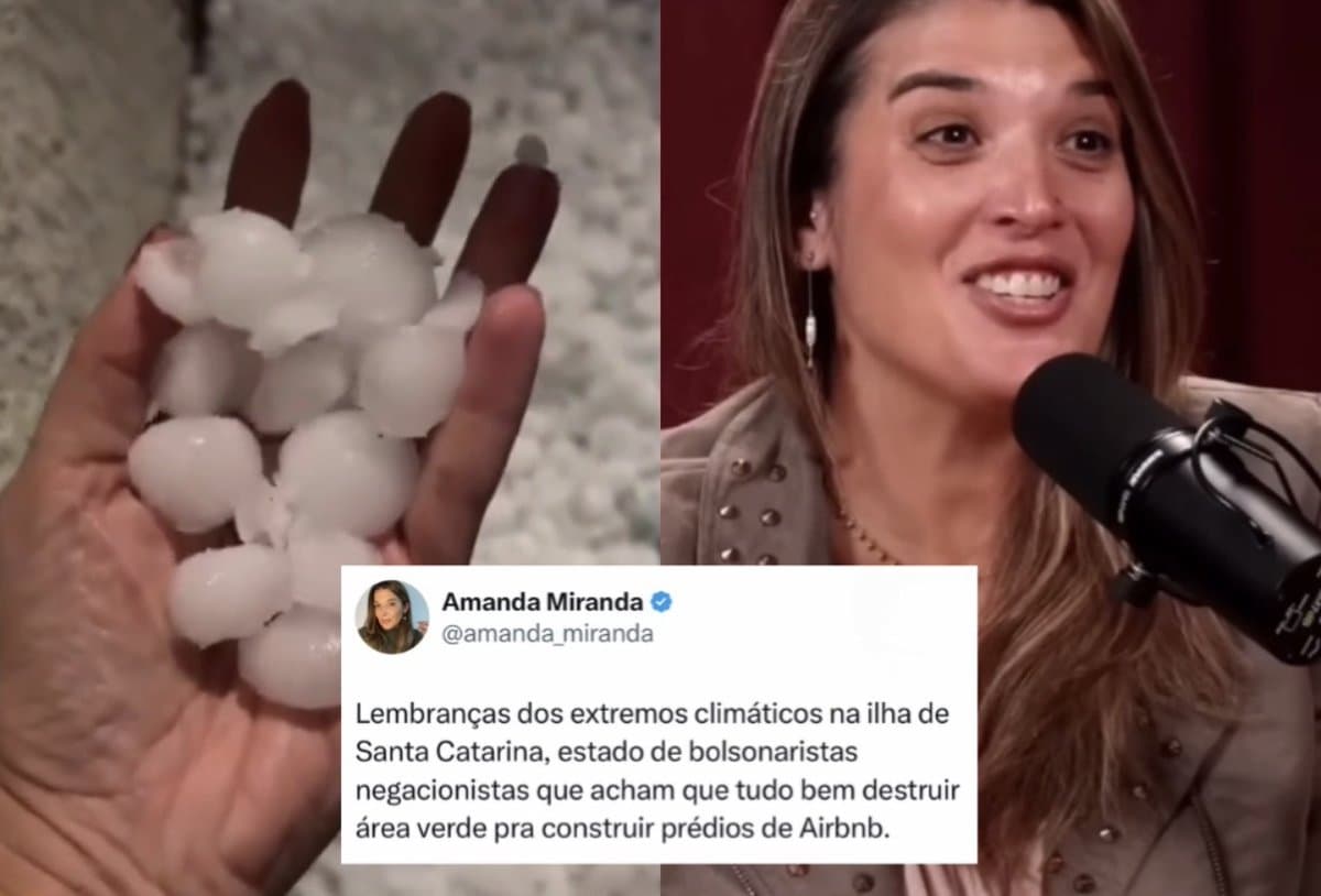 Após dizer que SC está “destroçada”, jornalista da UFSC culpa agro e “prédios de Airbnb” por tempestade de granizo
