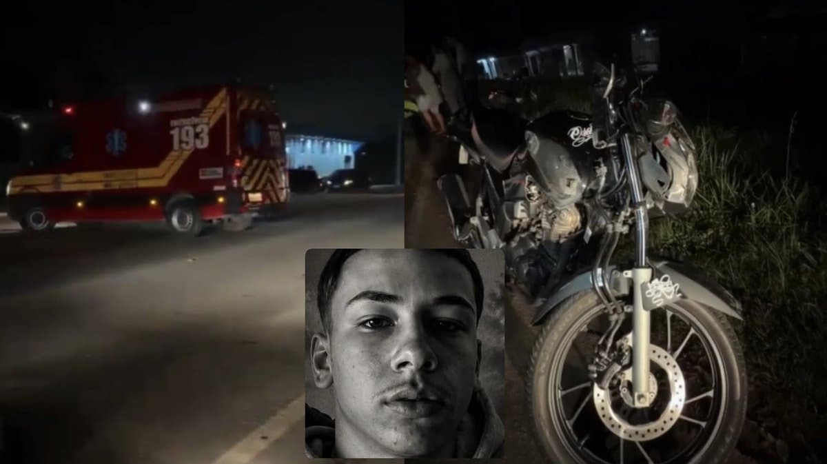 Jovem de 16 anos morre e amigo fica ferido após acidente entre moto e carro na SC-410, em Canelinha