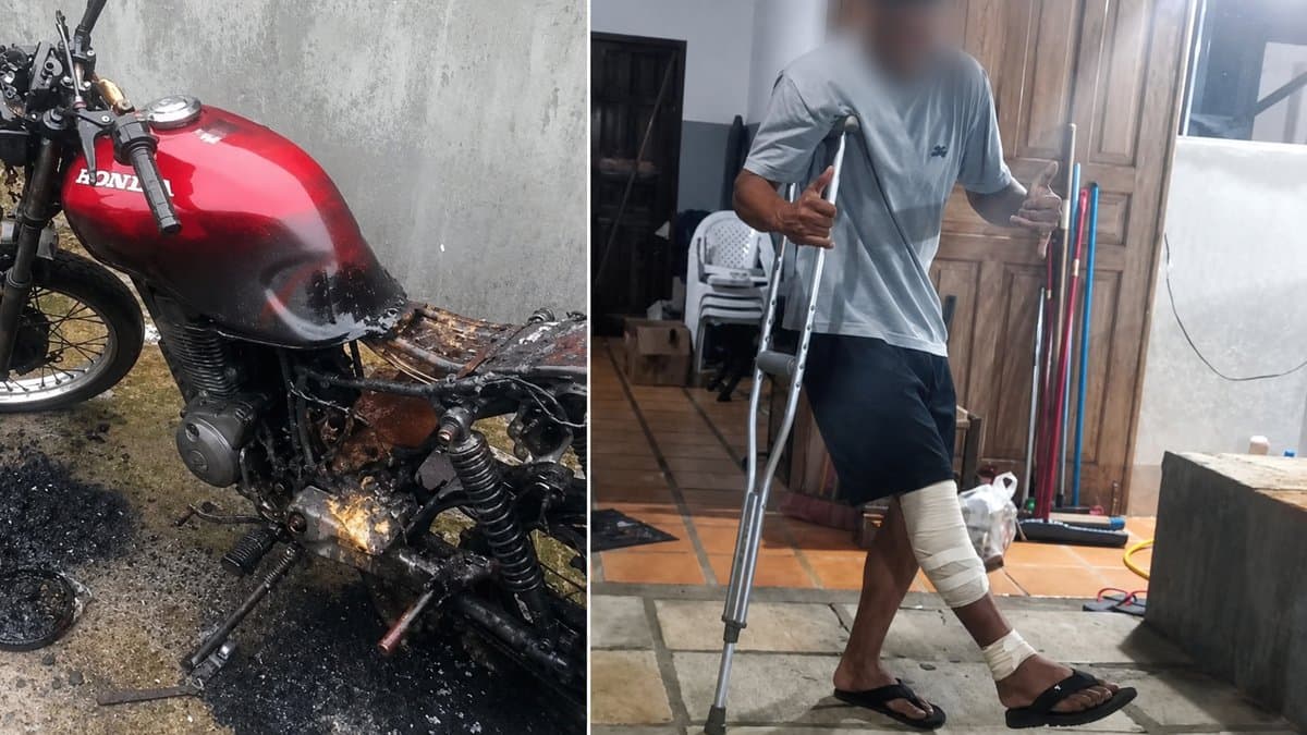 “Pelo menos meu filho tá vivo”: com o neto sem leite, mãe ateia fogo na moto do filho em Barra Velha