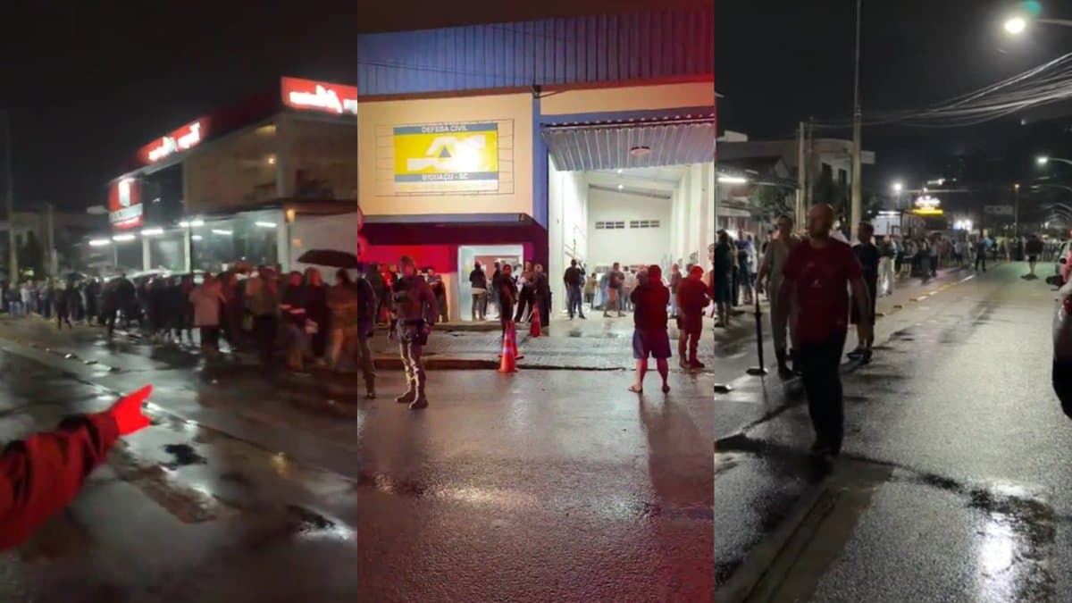 URGENTE: Moradores lotam a sede da Defesa Civil de Biguaçu após temporal castigar a cidade
