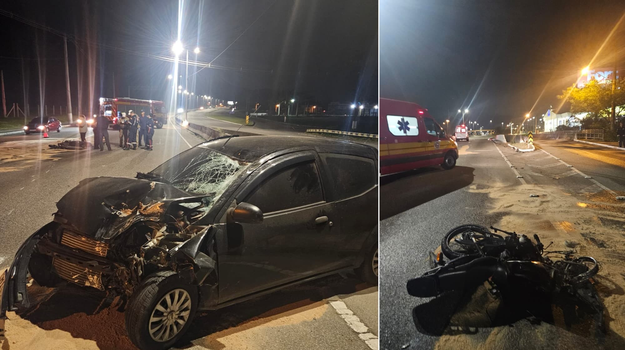 Motorista na contramão bate de frente e motociclista morre na SC-401