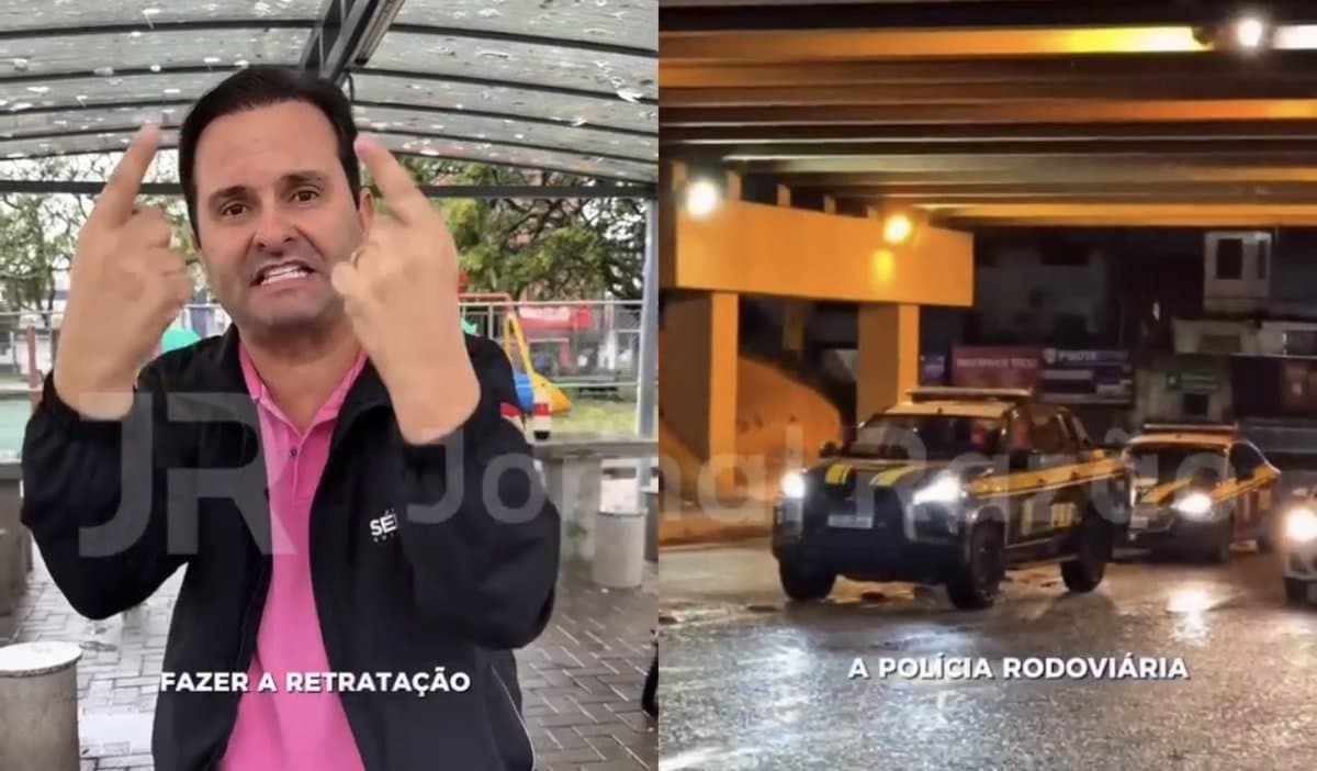 PRF acusa “mentira e sensacionalismo” de deputado que flagrou blitz minutos após chuva de granizo em Biguaçu