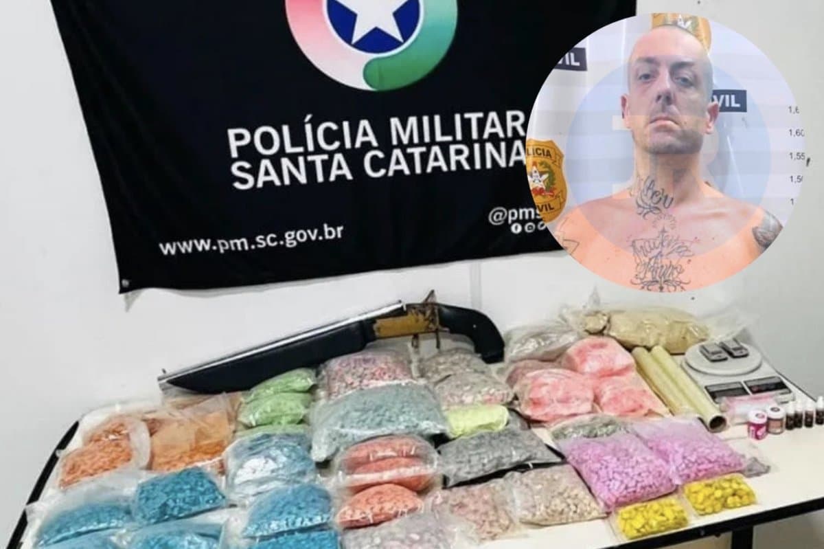 Traficante de Blumenau é preso com 24 mil comprimidos de ecstasy após pedido inusitado à PMSC