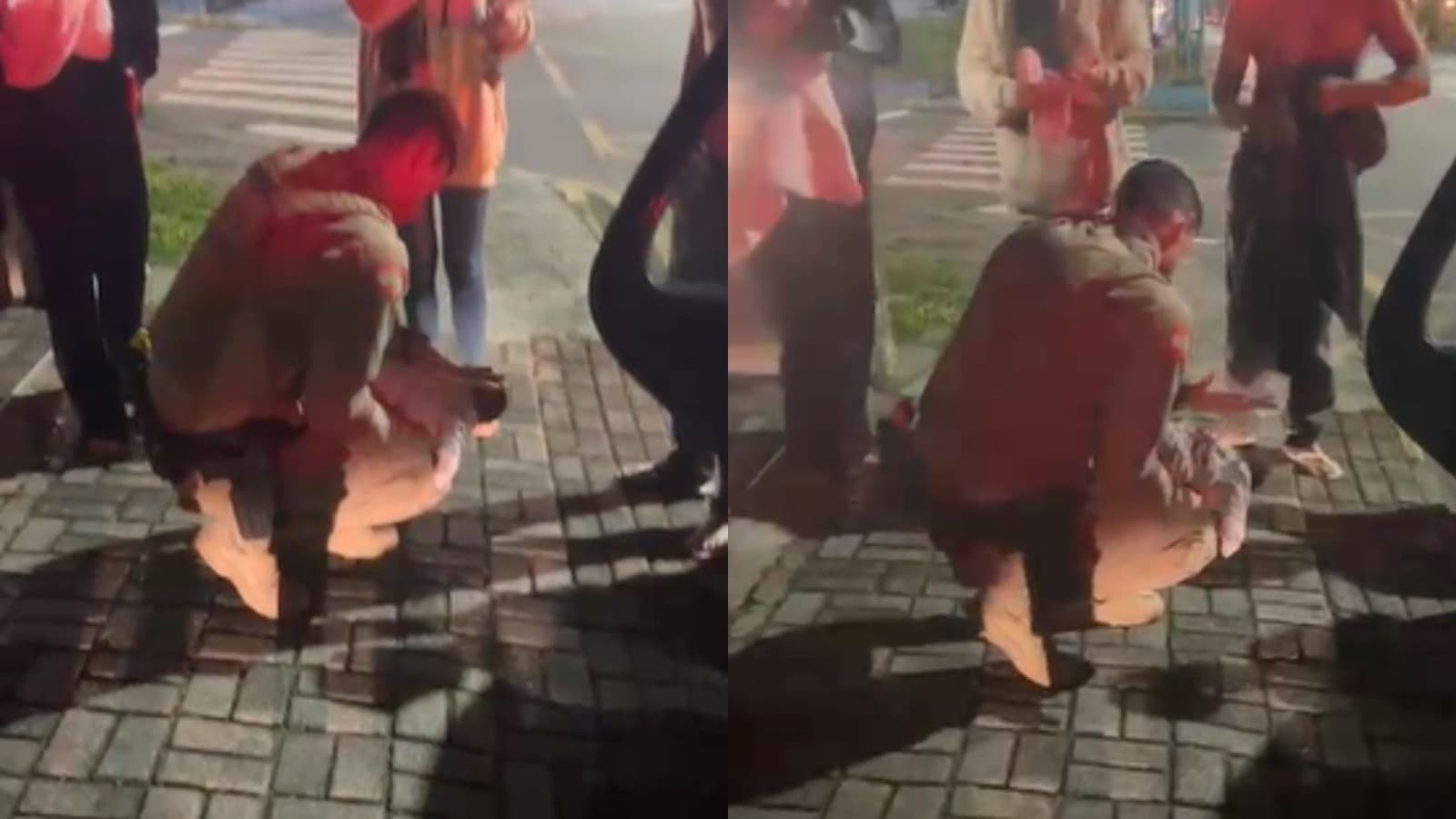 Pai surge em alta velocidade em abordagem e entrega filha de 10 dias sem respirar à PM de Jaraguá do Sul